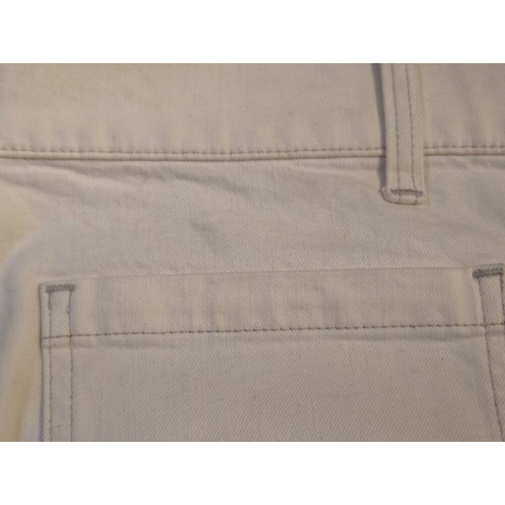 Madewell Emmett Wide Leg Jeans Patch Pocket Ivory 32 High Rise Raw Edge Hem Read - Picture 8 of 13